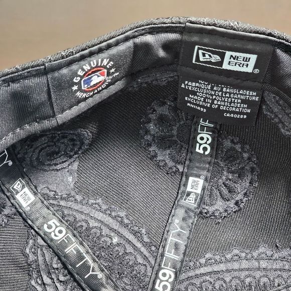 New Era 59Fifty San Francisco Giants Swirl Fitted Hat Black Orange Bandana 7 3/8 - Picture 13 of 14